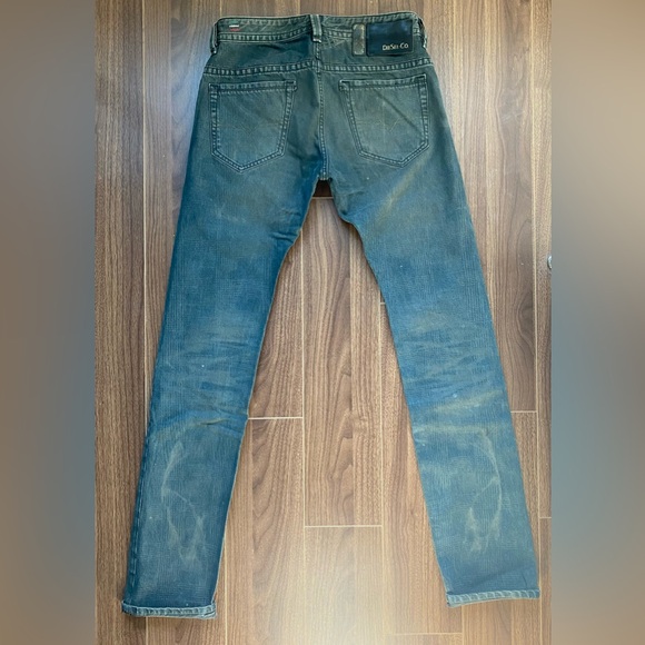 Diesel Men's Thavar Jeans Distressed greenish Wash Skinny SlimFit Vintage W29L32 - Picture 6 of 10